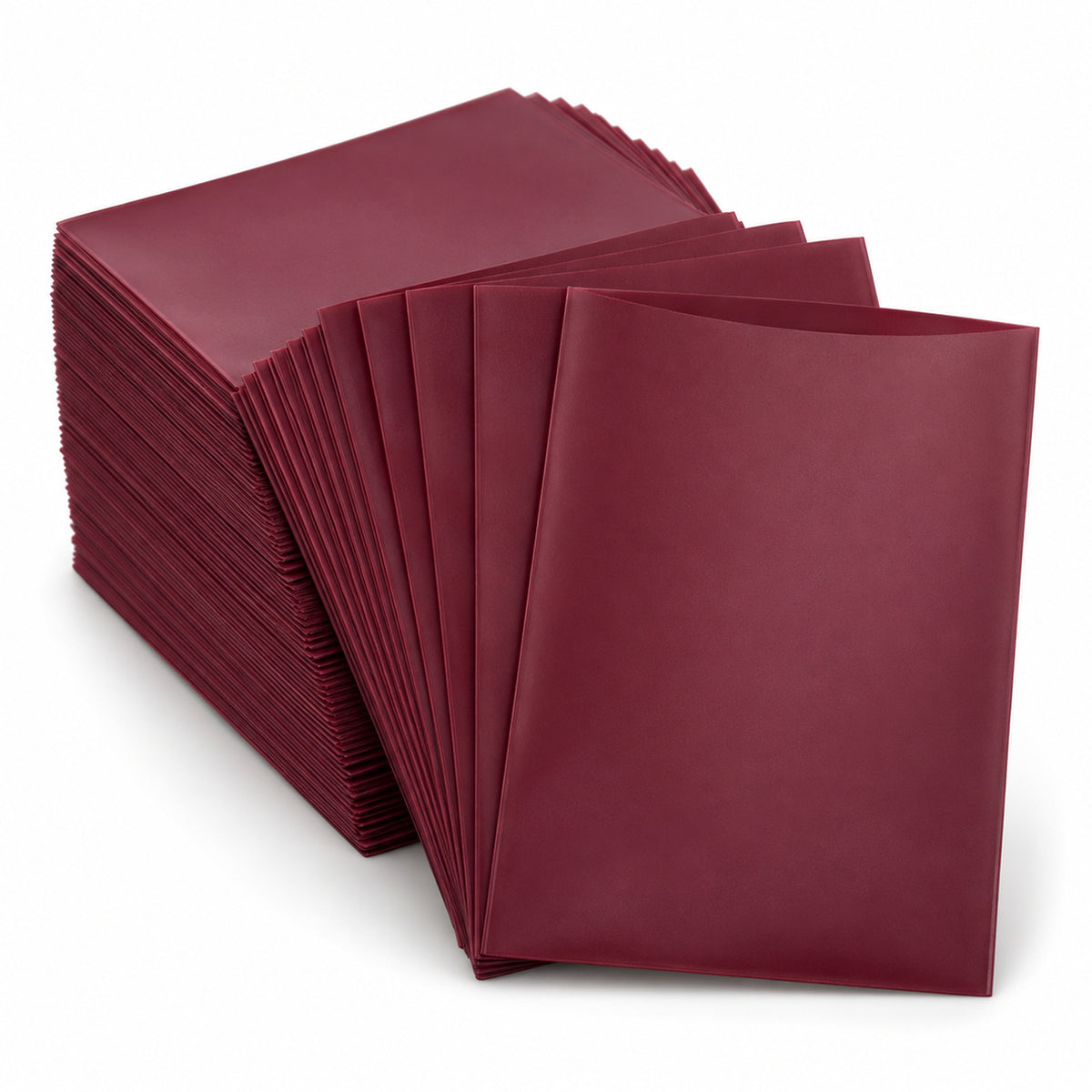 Matte Burgundy Card Sleeves 100 Pack